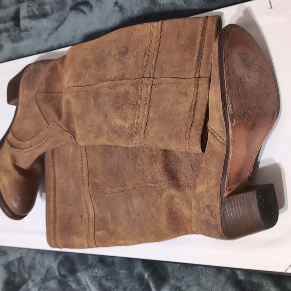 Frye Jane Stitch Oiled Suede Leather Boots Distressed Women’s Size 8.5 - Picture 2 of 6